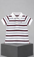 Playera Tommy Hilfiger para Bebé 3-6 Meses Blanca con Rayas