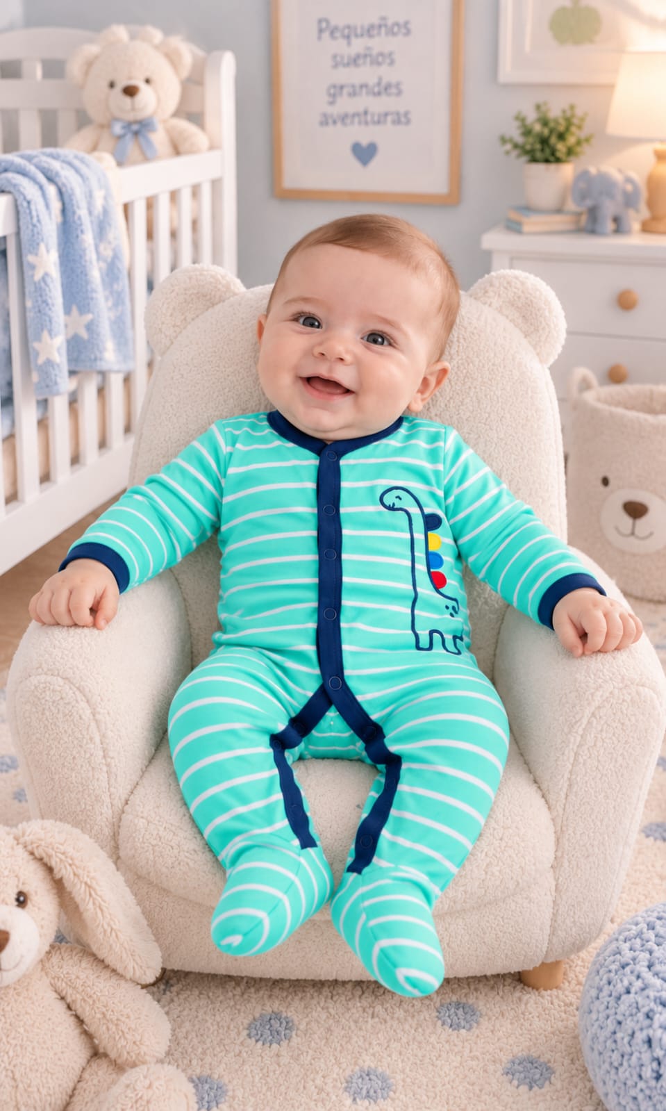 Mameluco Completo Carter's Manga Larga para Bebé Niño 3 Meses