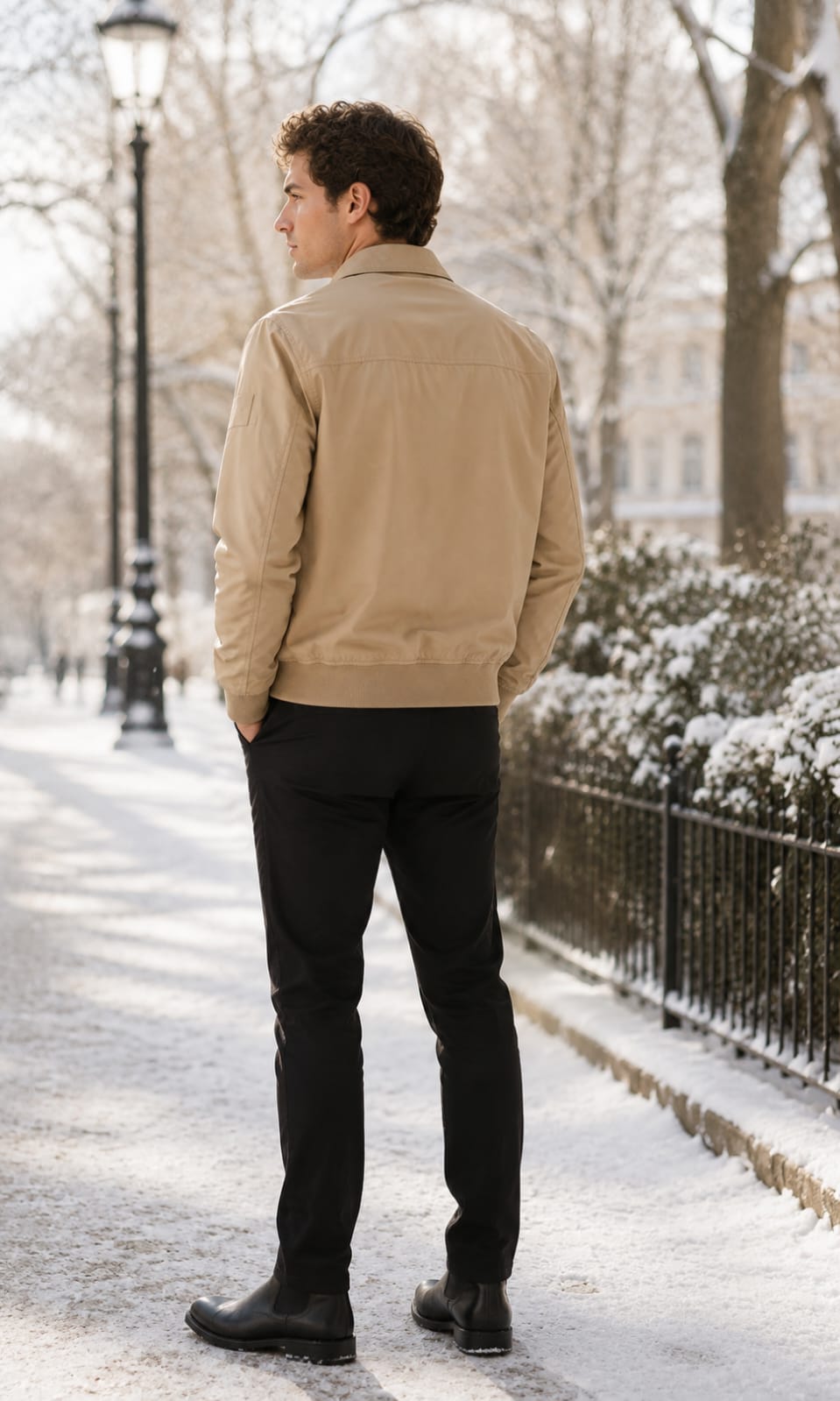 Chamarra Beige Para Caballero Tommy Hilfiger Con Gorro