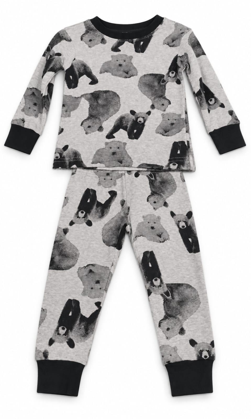 Set de 2 Pijamas para Bebé Carters de 12 Meses en Gris, Negro y Rojo