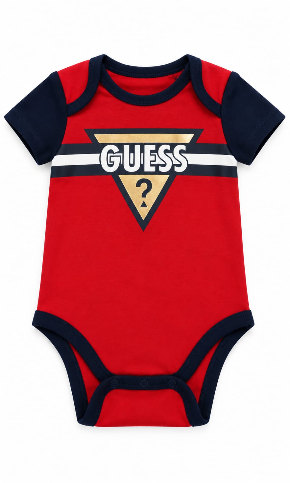 Pack de 3 Piezas GUESS para Niño 3 a 6 Meses Pañalero Playera y Short