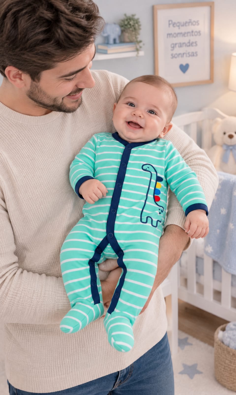 Mameluco Completo Carter's Manga Larga para Bebé Niño 3 Meses