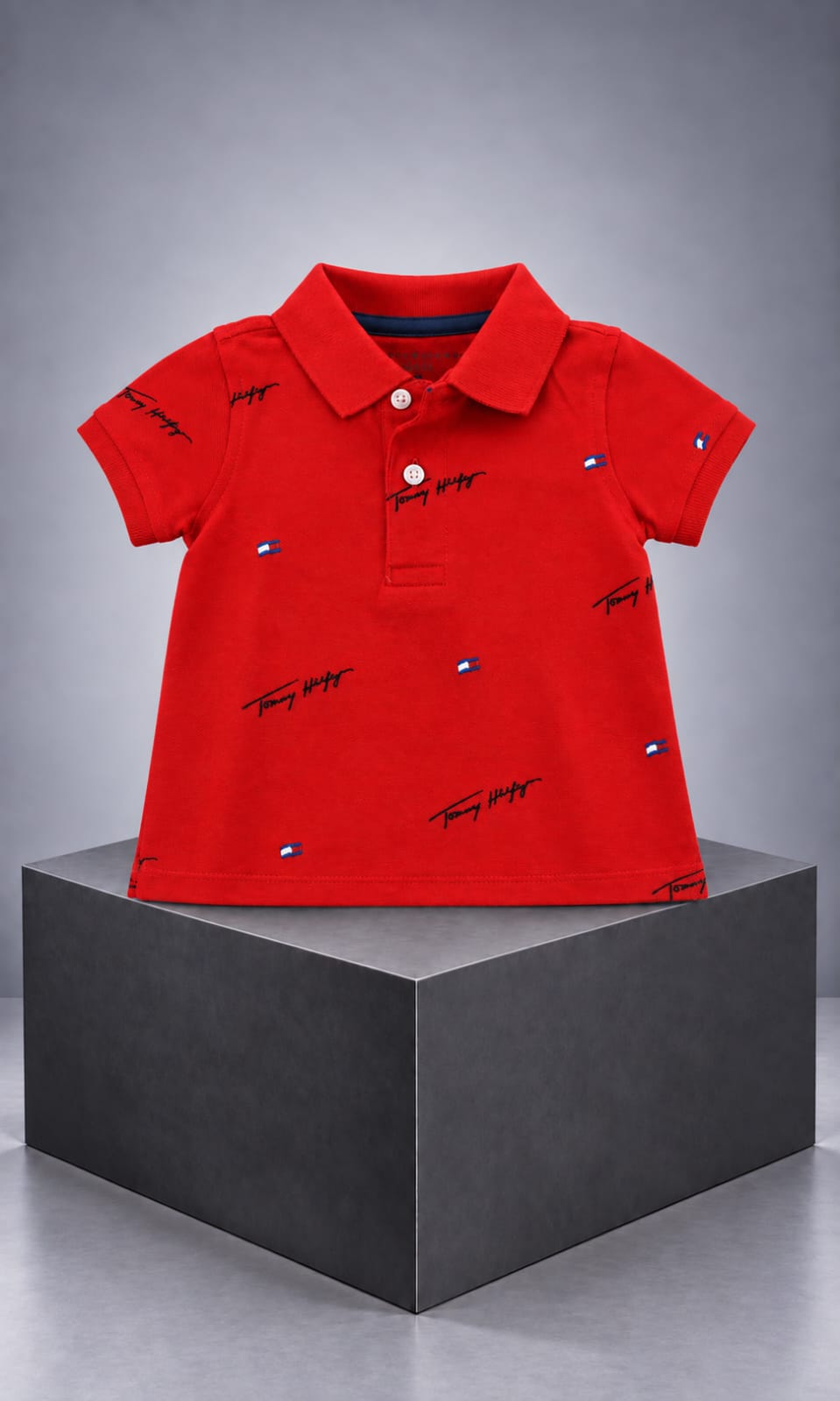 Playera de manga corta para bebé de 12 meses en rojo – Tommy Hilfiger