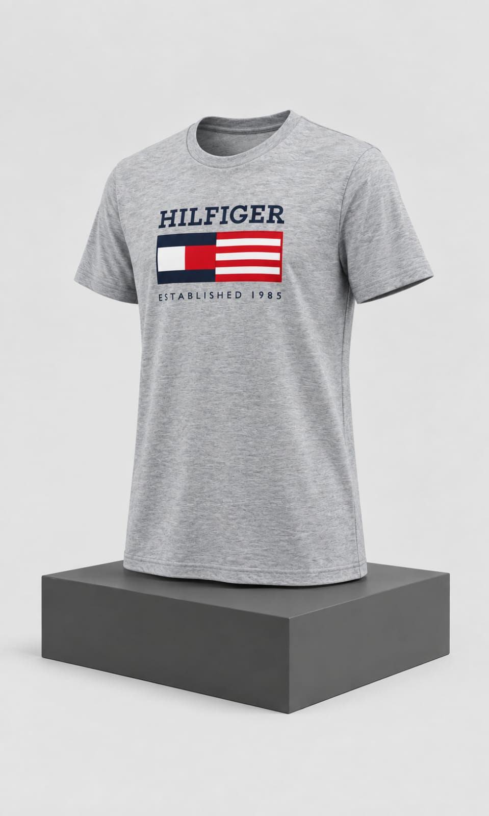 Playera para Hombre Gris de Cuello Redondo Tommy Hilfiger