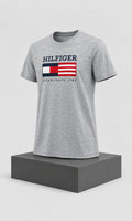 Playera para Hombre Gris de Cuello Redondo Tommy Hilfiger