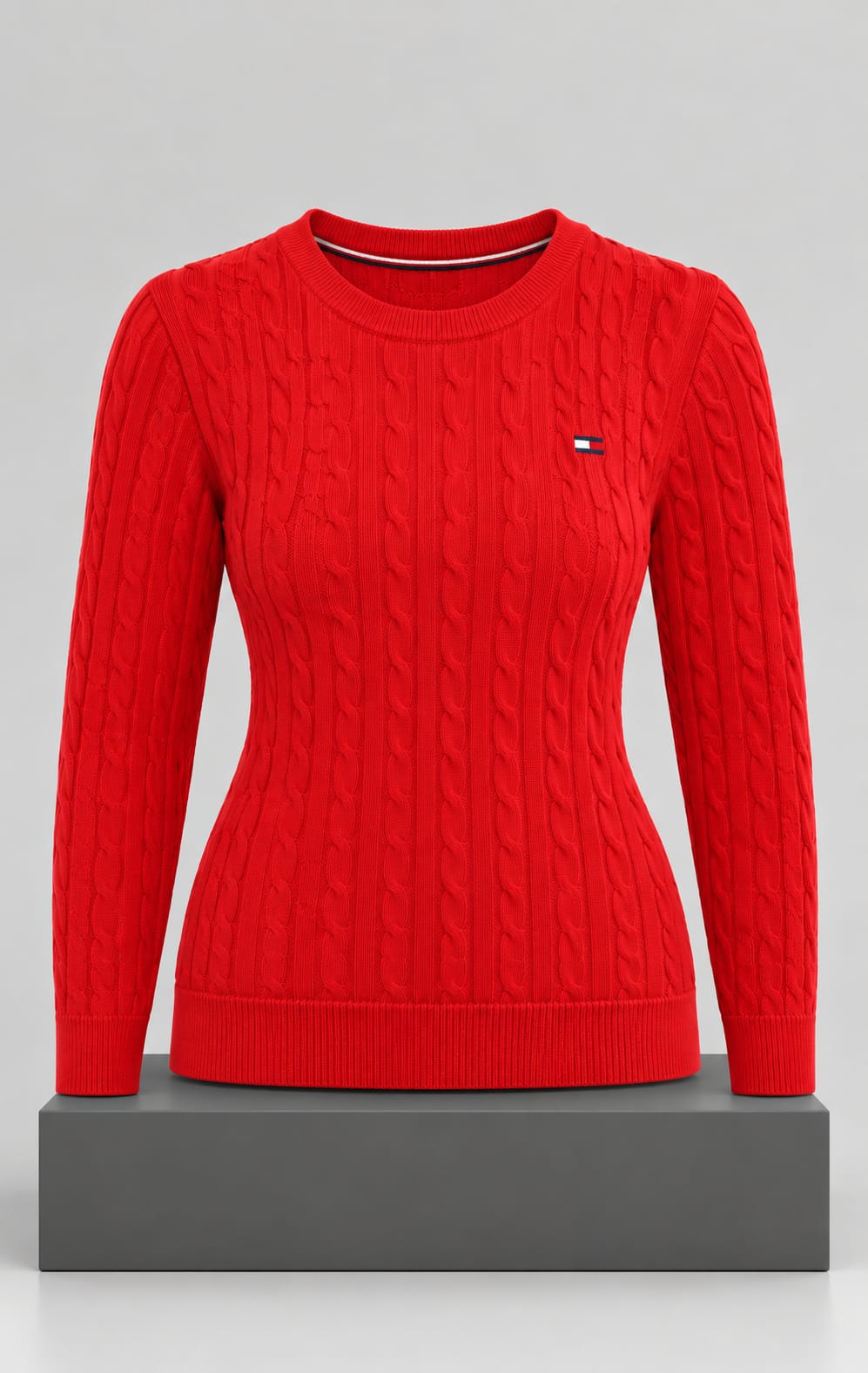 Suéter para Mujer Rojo de Tejido Trenzado Tommy Hilfiger