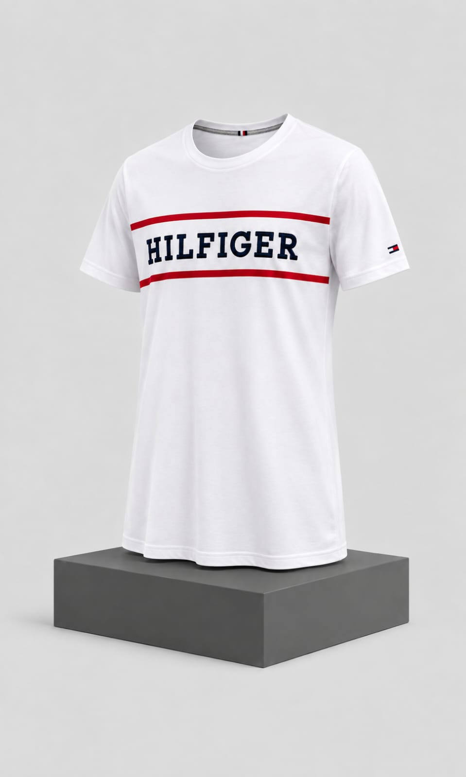 Playera para Hombre Blanca Cuello Redondo Manga Corta Tommy Hilfiger