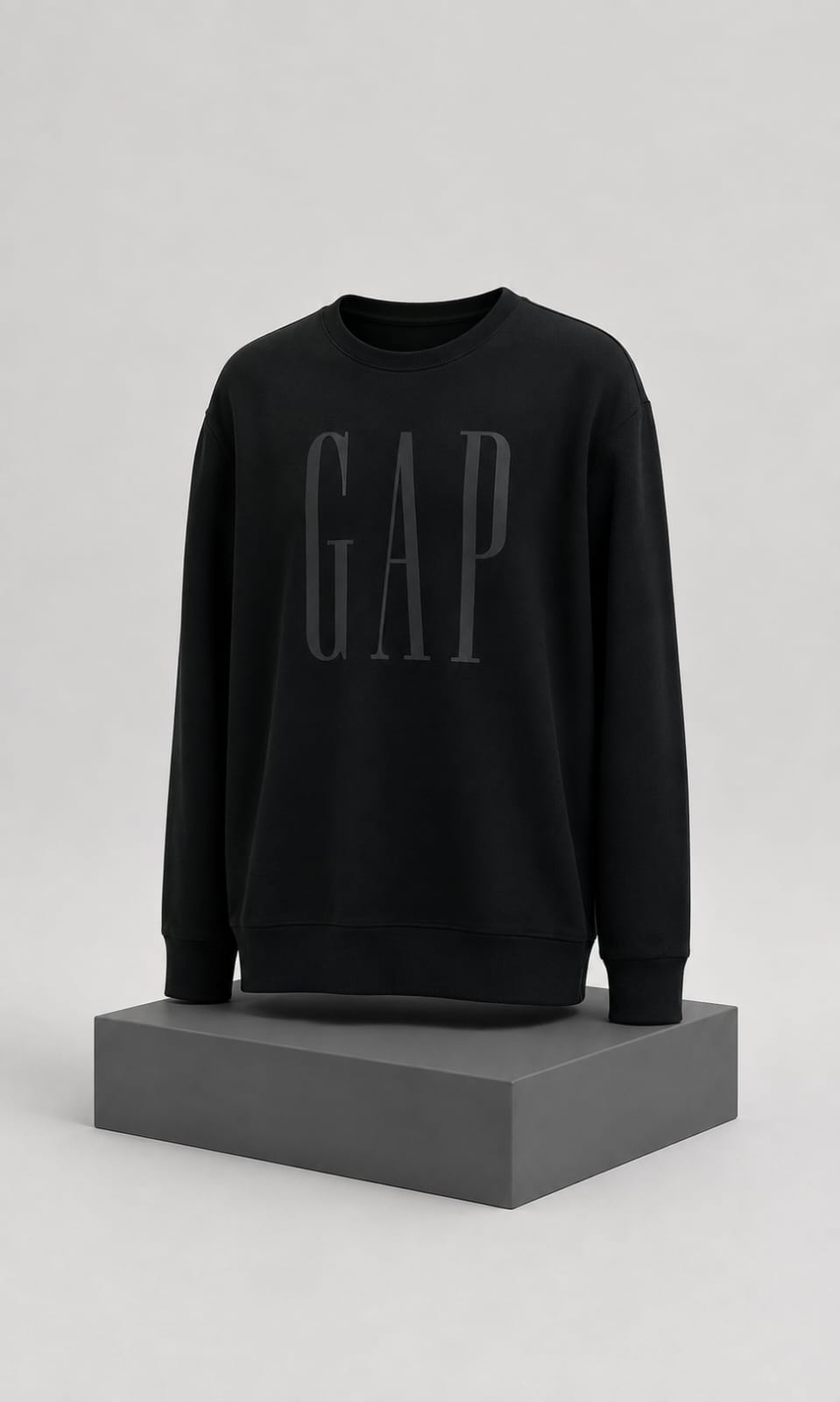 Sudadera GAP Para Hombre Cuello Redondo Negro