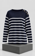 Blusa para Mujer Azul Marino a Rayas Manga Larga Tommy Hilfiger
