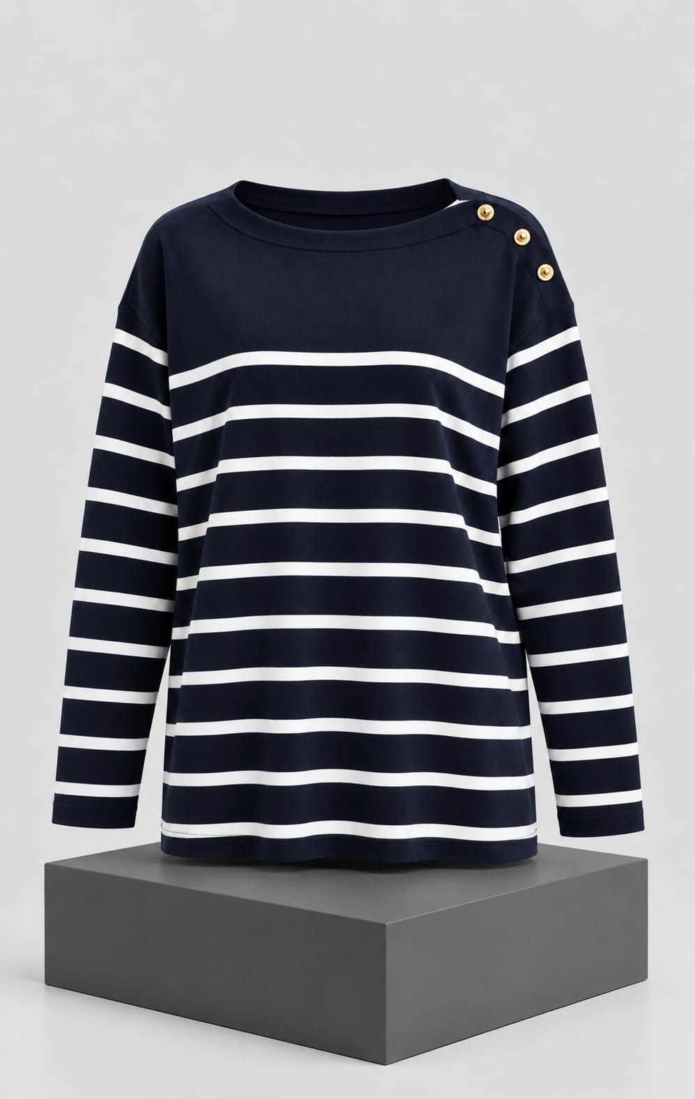 Blusa para Mujer Azul Marino a Rayas Manga Larga Tommy Hilfiger
