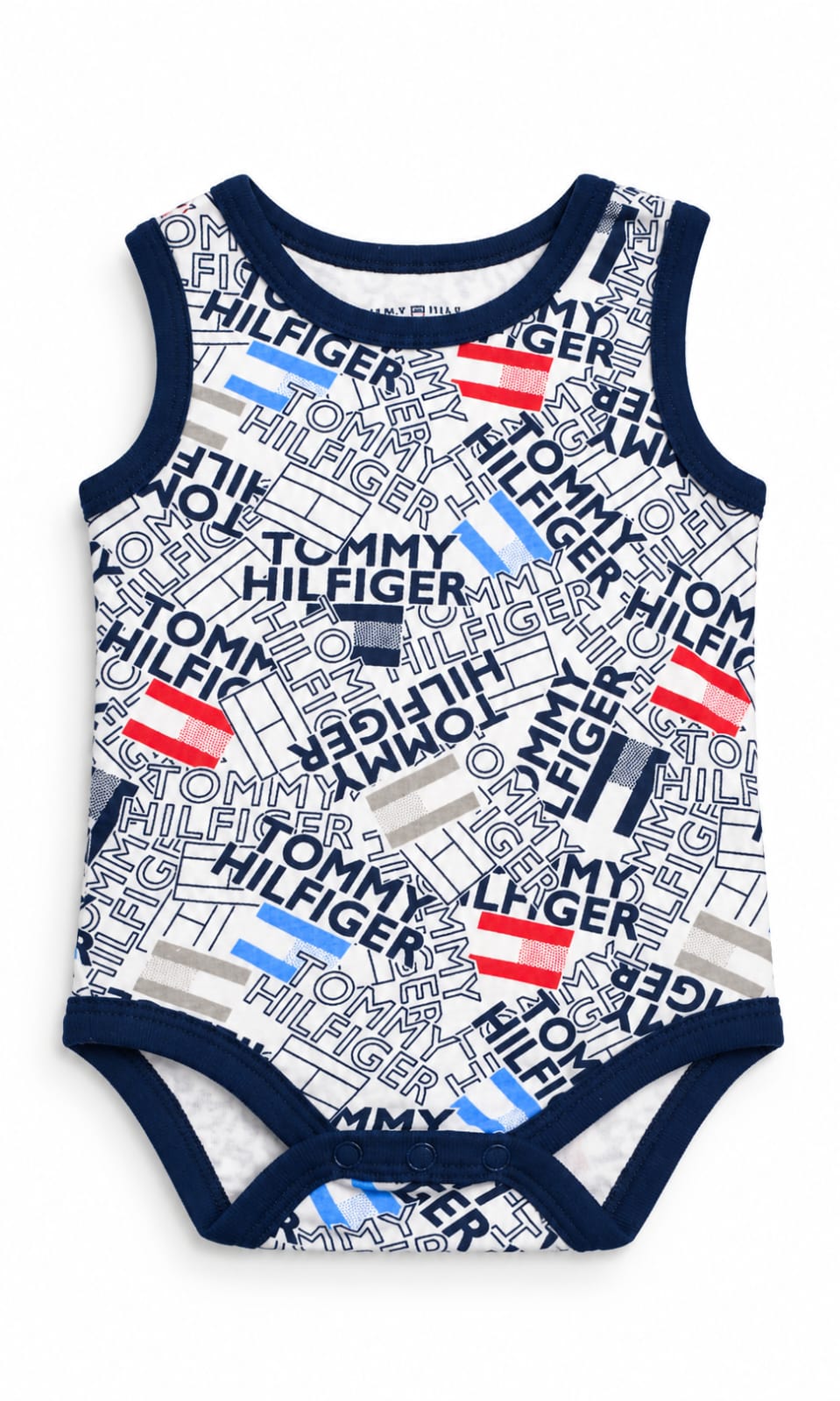 Conjunto Tommy Hilfiger de 3 piezas blanco, gris y azul marino
