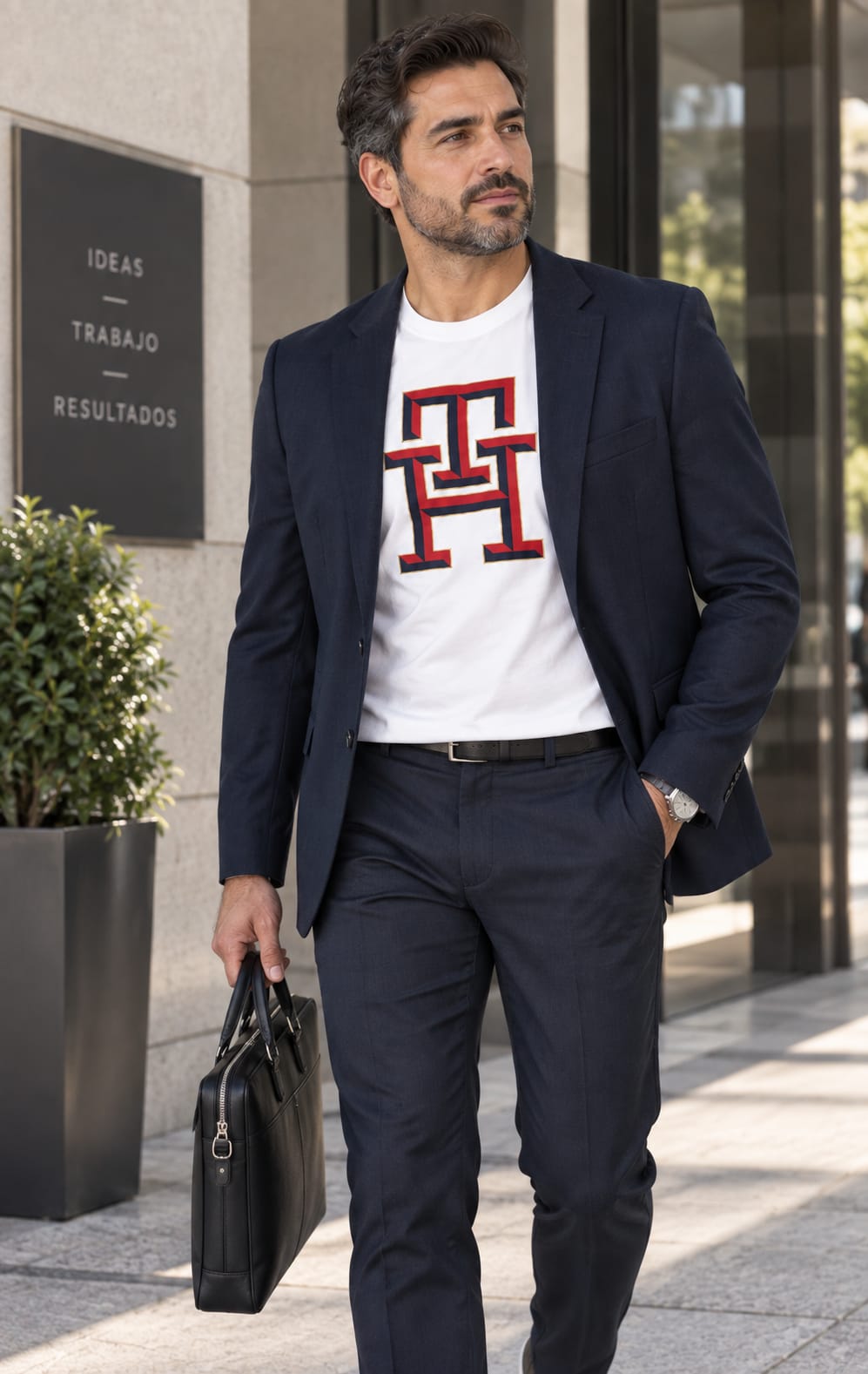 Playera para Hombre Blanca Cuello Redondo Tommy Hilfiger