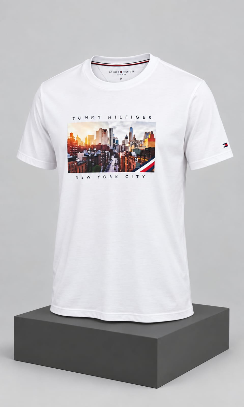 Playera para Hombre Blanca Cuello Redondo Manga Corta Tommy Hilfiger