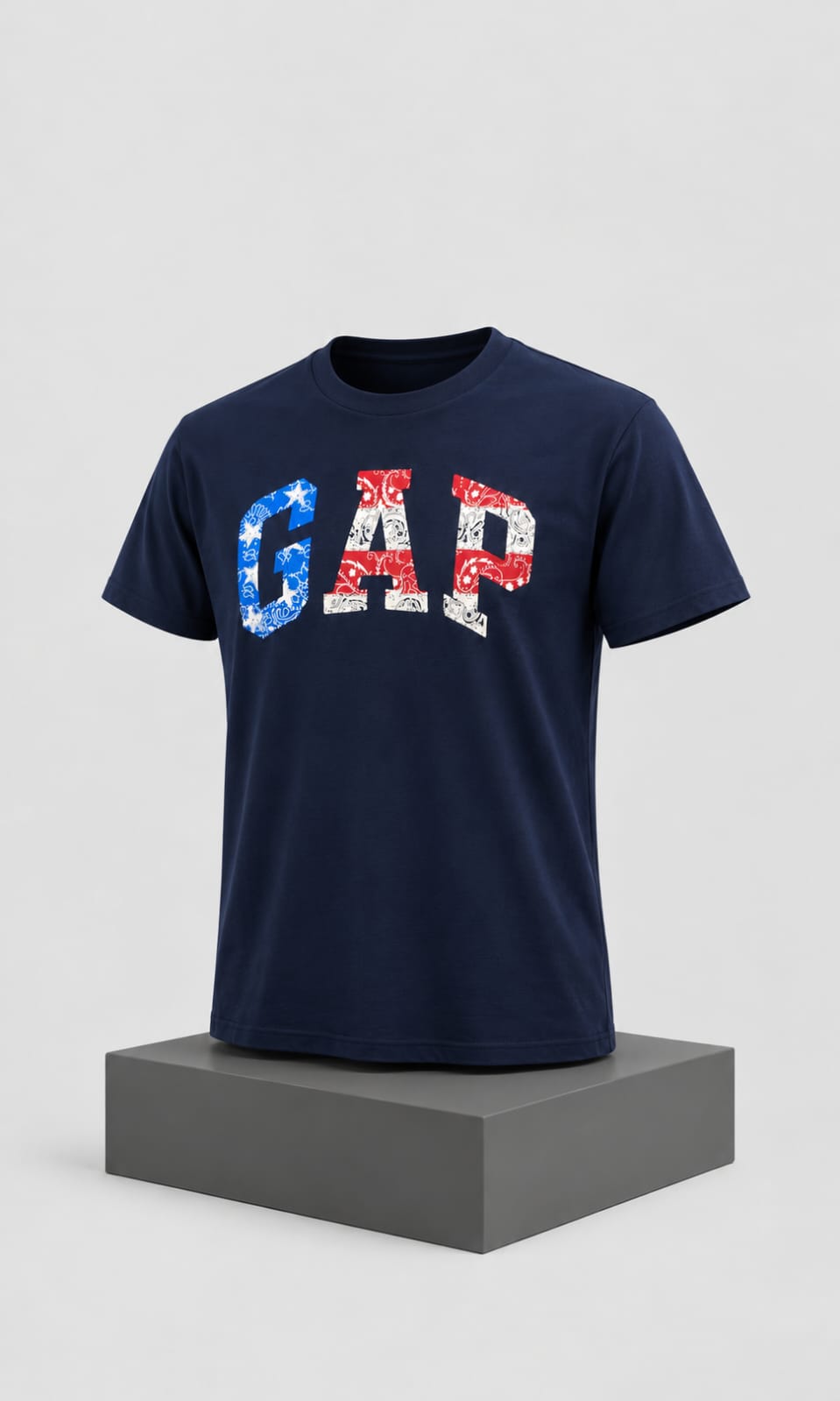 Playera GAP para Hombre Aul Marino con Logo Estampado