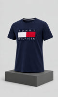 Playera para Hombre Azul Marino Cuello Redondo Manga Corta Tommy Hilfiger