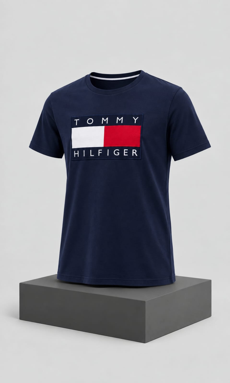 Playera para Hombre Azul Marino Cuello Redondo Manga Corta Tommy Hilfiger