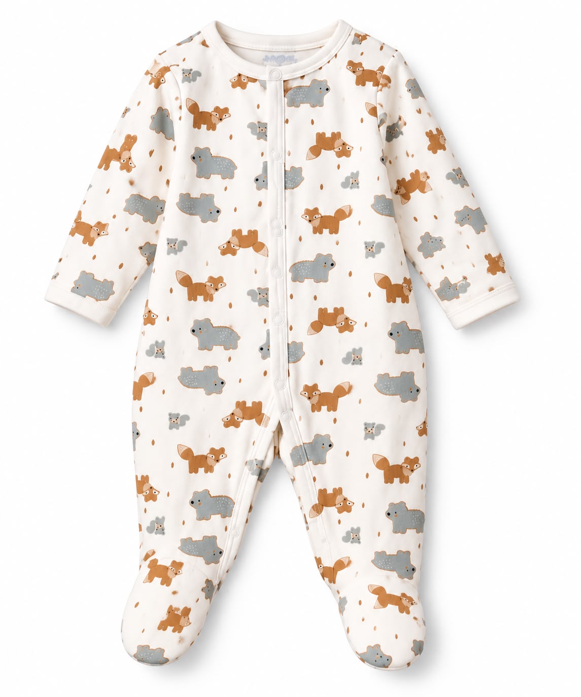 Conjunto de 7 piezas para bebé 6-9 meses blanco, gris y café