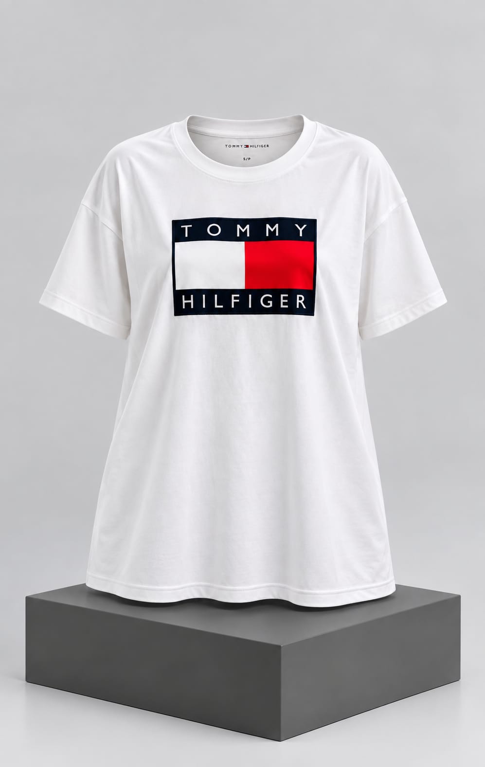 Playera para Mujer Blanca Amplia Cuello Redondo Tommy Hilfiger