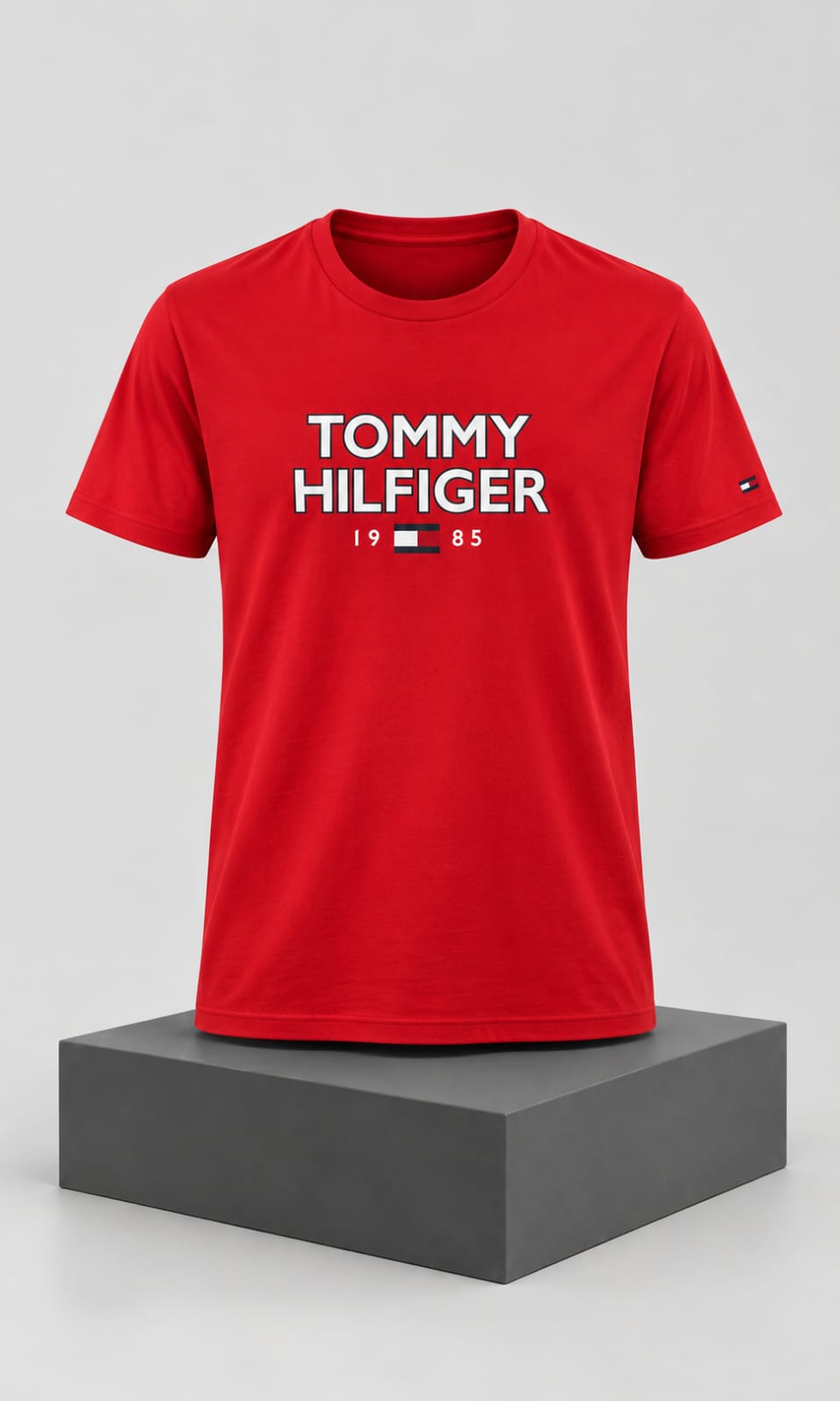 Playera para Hombre Roja Cuello Redondo Tommy Hilfiger