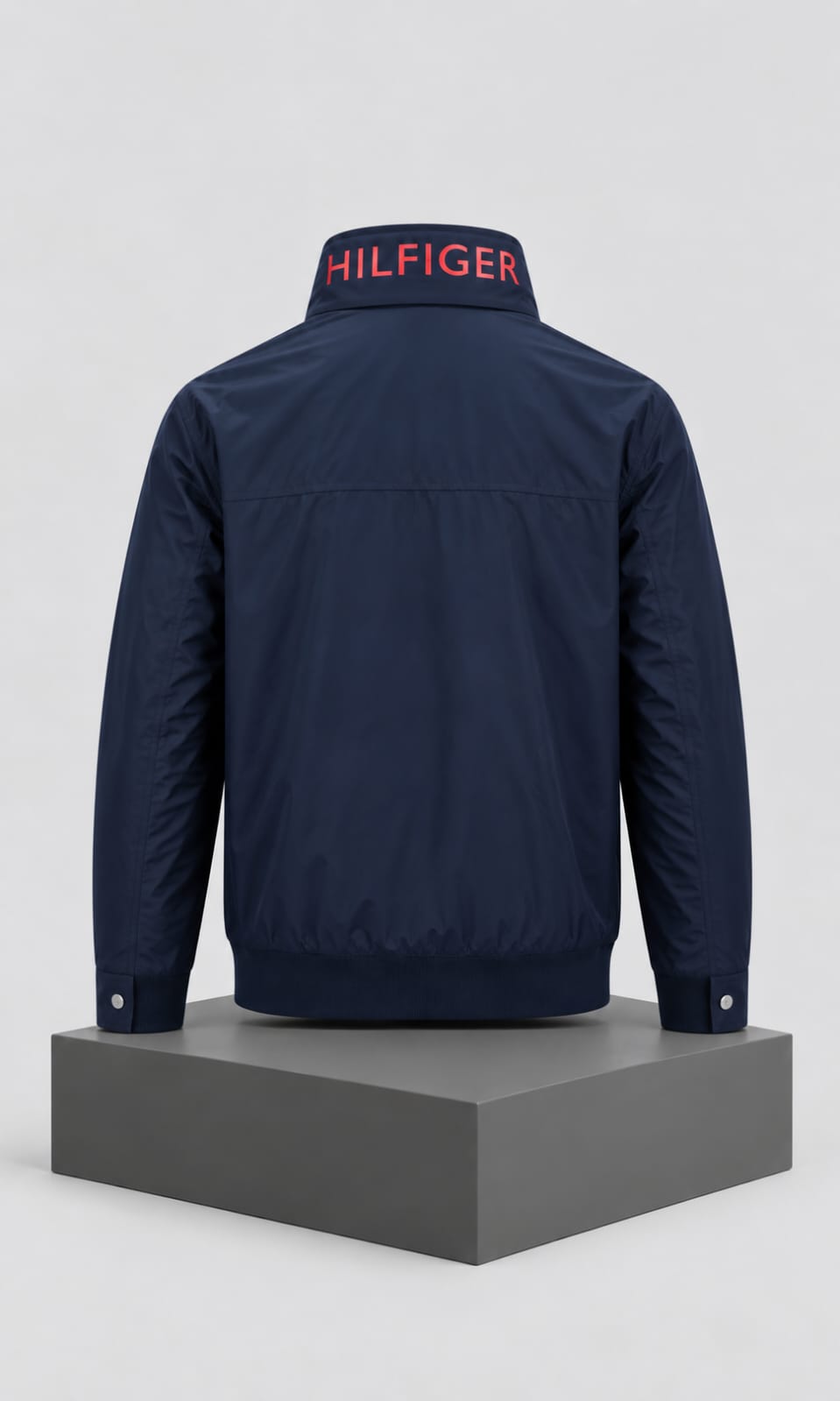 chamarra Azul Marino Para Hombre Con Gorro Impermeable