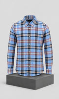 Camisa de Hombre a Cuadros Azul Claro, Blanco y Rojo Manga Larga Tommy Hilfiger