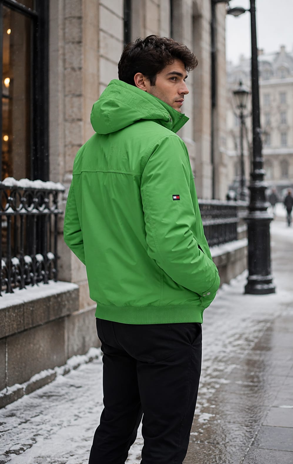 Chamarra Verde Tommy Hilfiger Para Hombre