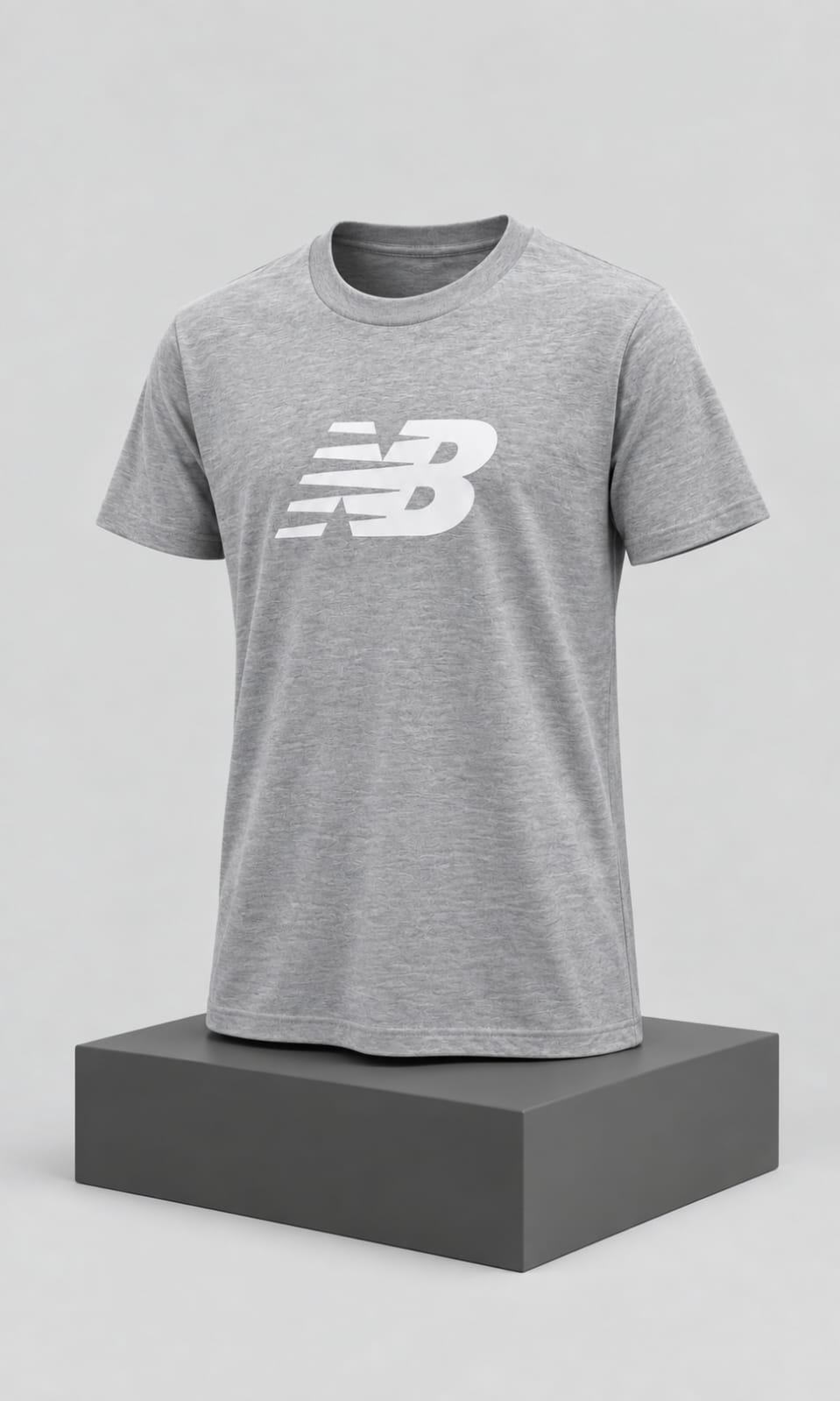Playera New Balance para Hombre Gris de Manga Corta